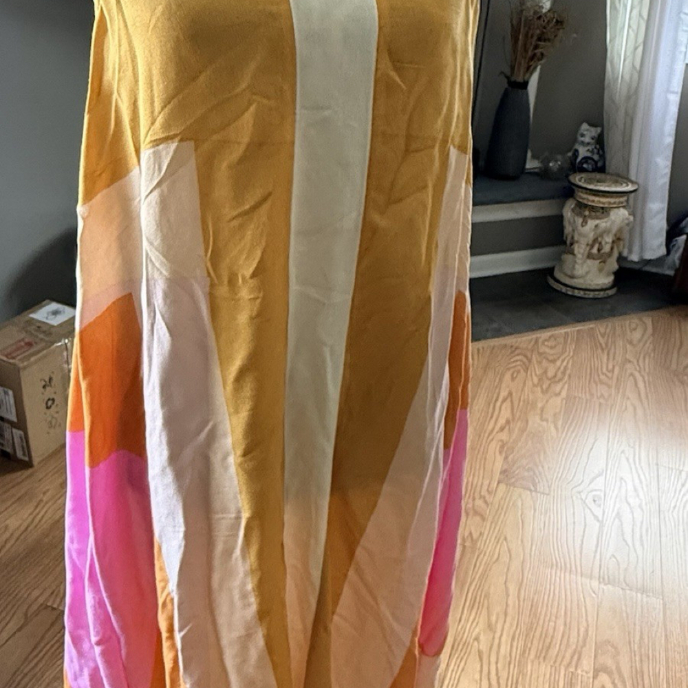 O'Neill Women's Geometric Color block Midi Summer Sun Dress  Size S - Picture 4 of 6